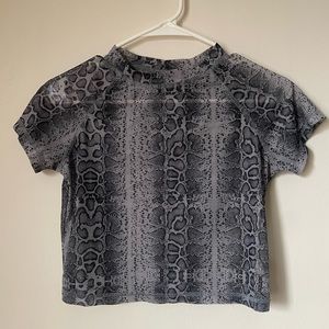 2 piece set- Snake print mesh cover up set. Size medium